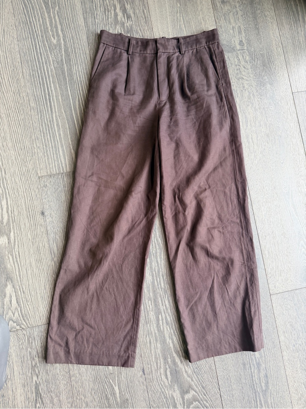 Madewell Slouchy Straight Pant in Brown Size 4